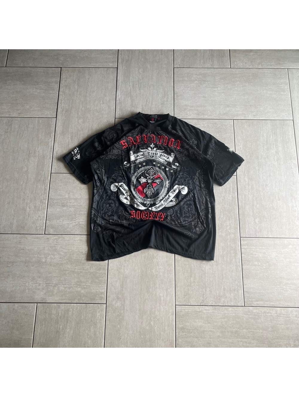 DWNTWN Express Black Graphic Cross T-Shirt Large
